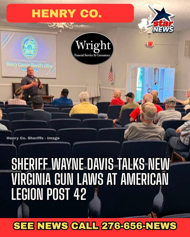 Sheriff Wayne Davis Talks New Virginia Gun Laws at American Legion Post 42