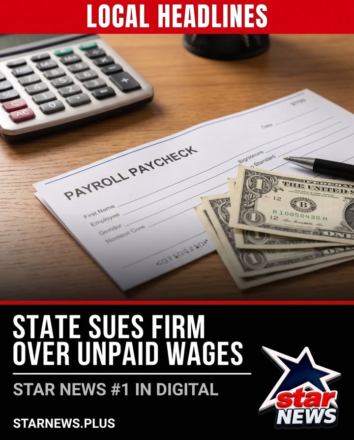 The state has filed a lawsuit against a company over unpaid wages, officials said.