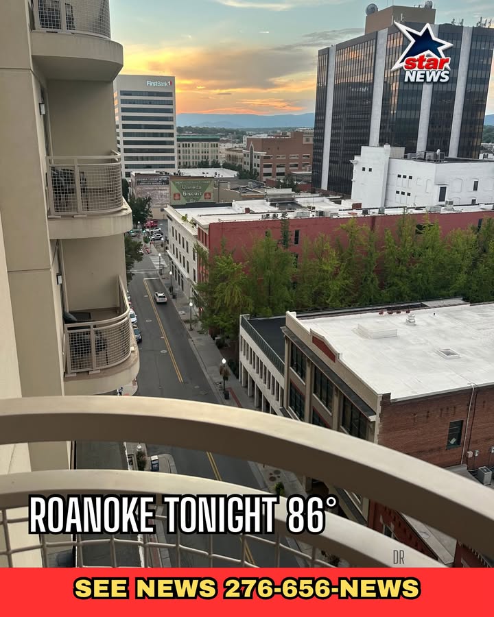 Valuable scenery from Roanoke Virginia tonight 86°