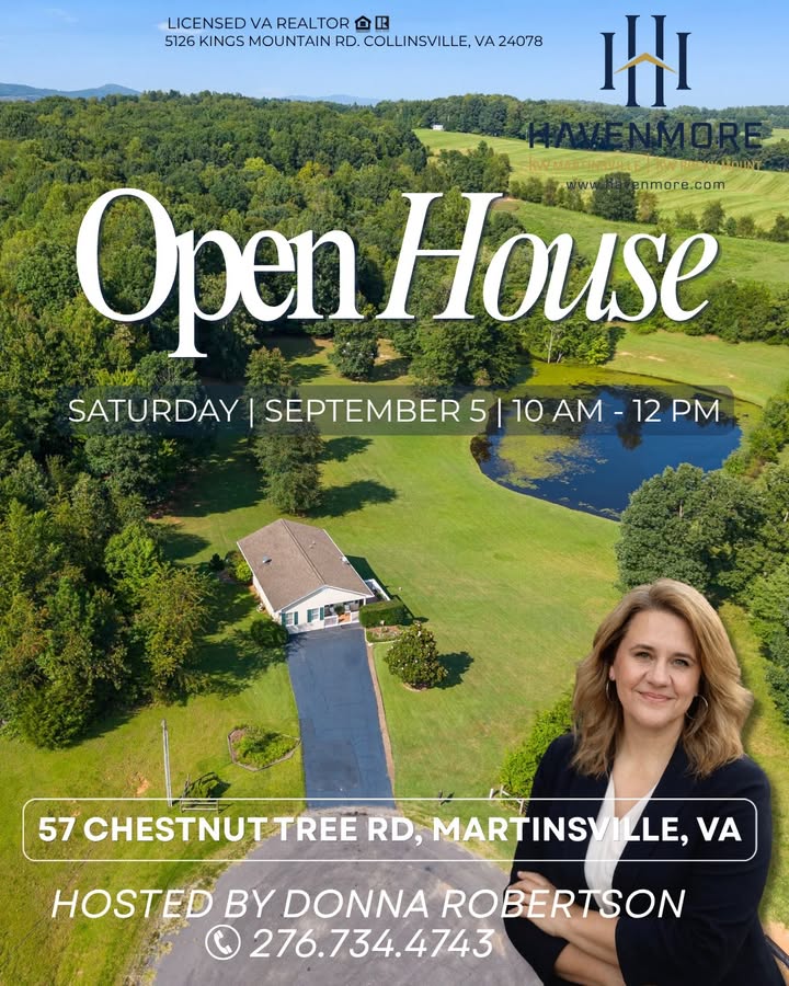 🏡 OPEN HOUSE — Mountain Views, a Pond & approx. 6.3 Acres in Martinsville, VA!